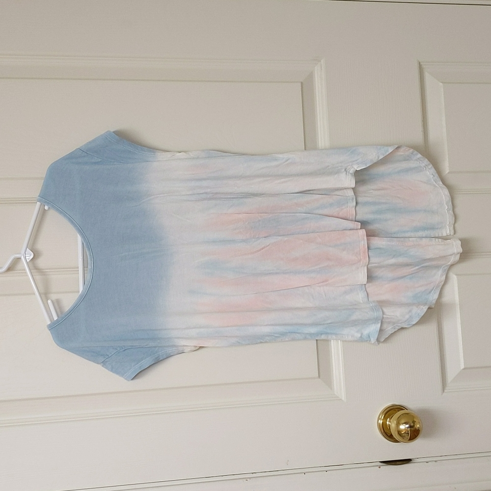 Love, Fire Baby blue and pink shirt